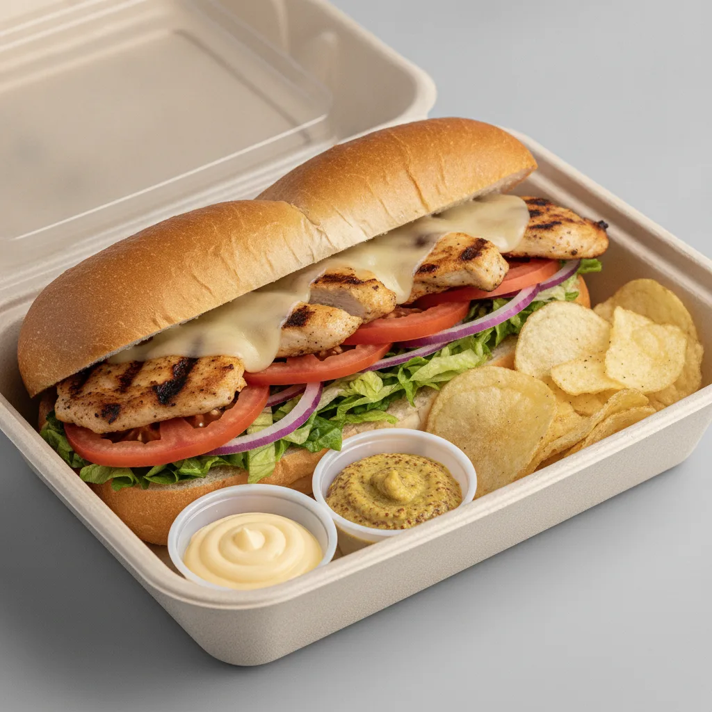 Standard Rookie Box Lunch - Grilled Chicken with White Bread and Chips