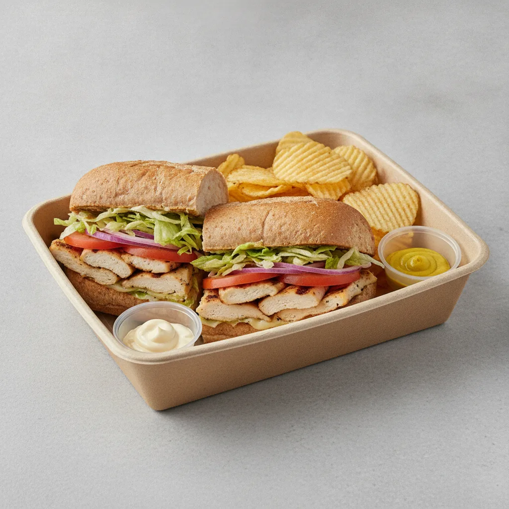 Standard Rookie Box Lunch - Grilled Chicken with Wheat Bread and Chips