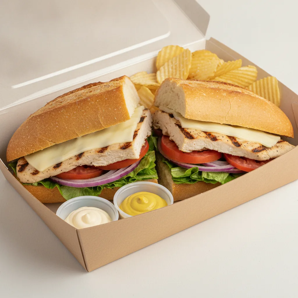 Standard Rookie Box Lunch - Grilled Chicken, Gluten Free Bread and Chips