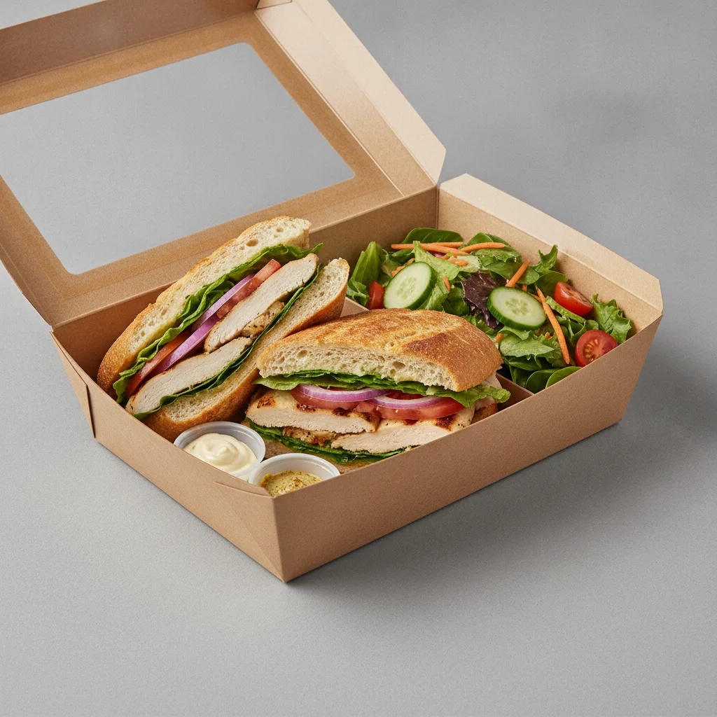 Standard Rookie Box Lunch - Grilled Chicken, Gluten Free Bread and Side Salad