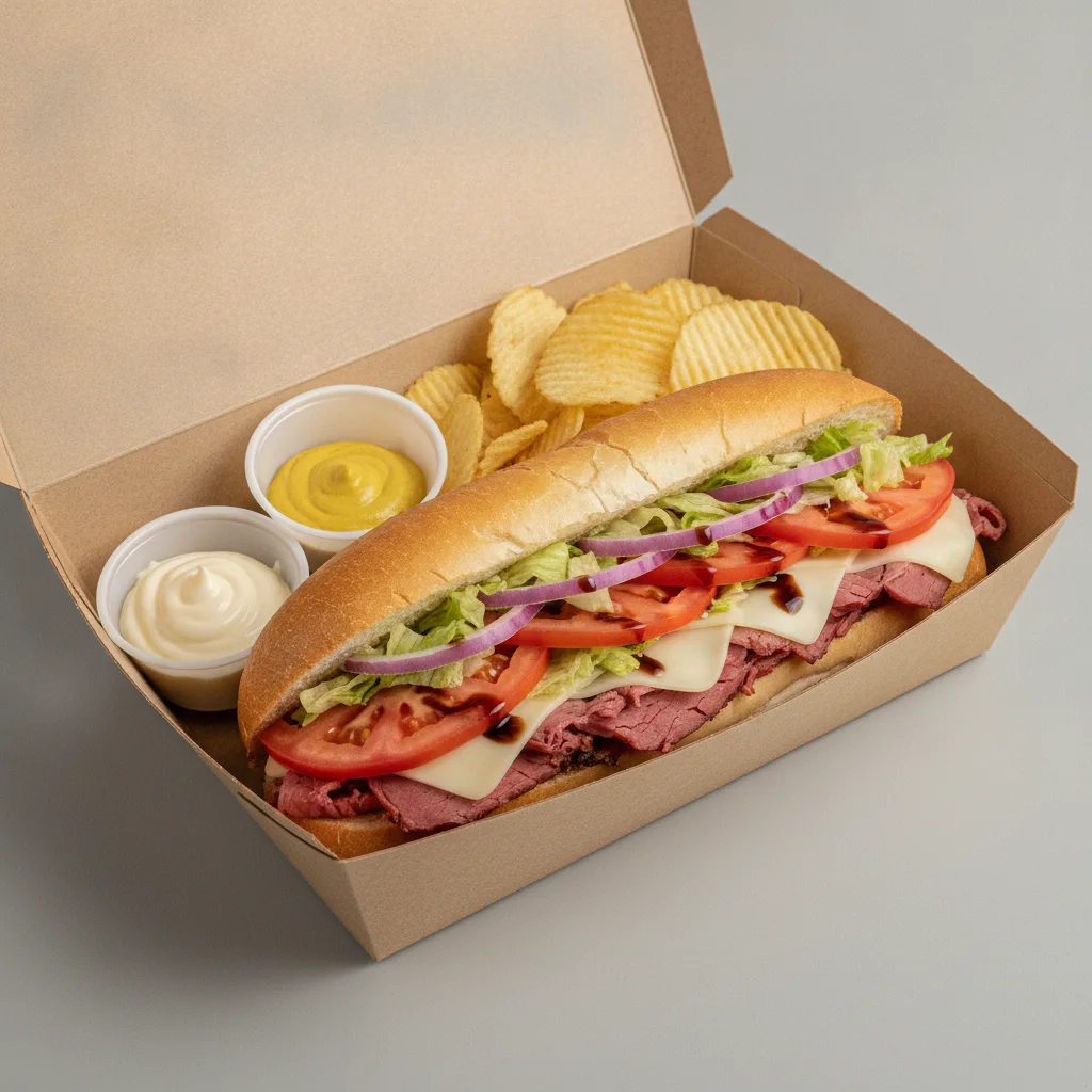 Standard Rookie Box Lunch - Corned Beef with White Bread and Chips