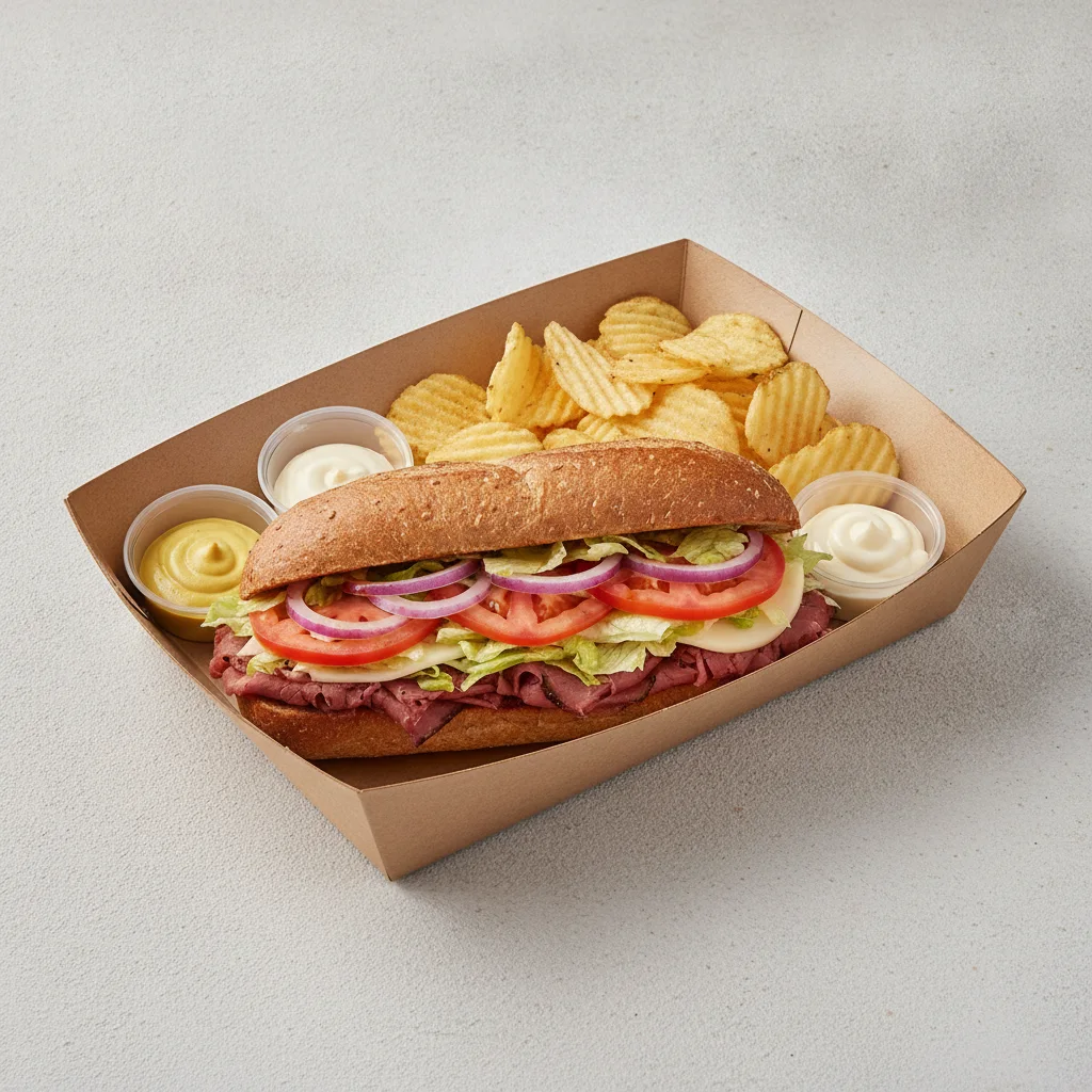Standard Rookie Box Lunch - Corned Beef with Wheat Bread and Chips