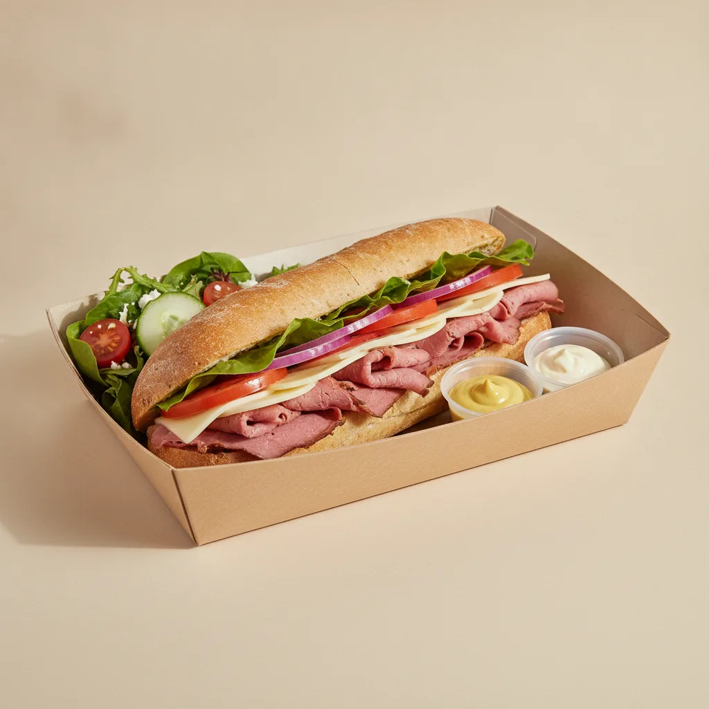Standard Rookie Box Lunch - Corned Beef, Gluten Free Bread and Side Salad