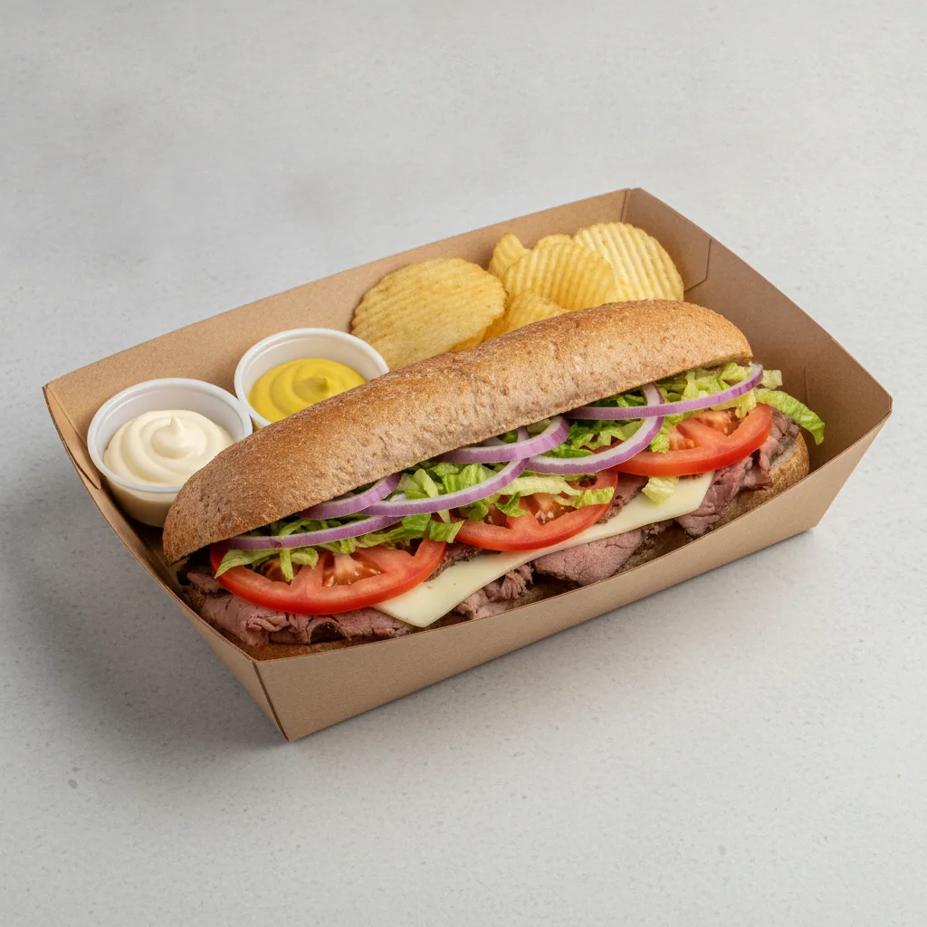 Standard Rookie Box Lunch - Roast Beef with Wheat Bread and Chips