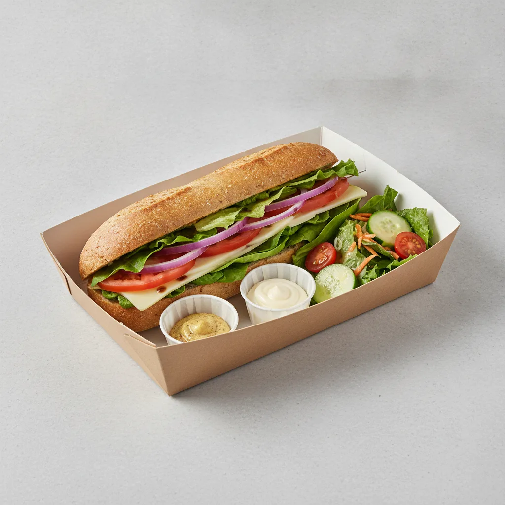 Standard Rookie Box Lunch - Veggie, Gluten Free Bread and Side Salad