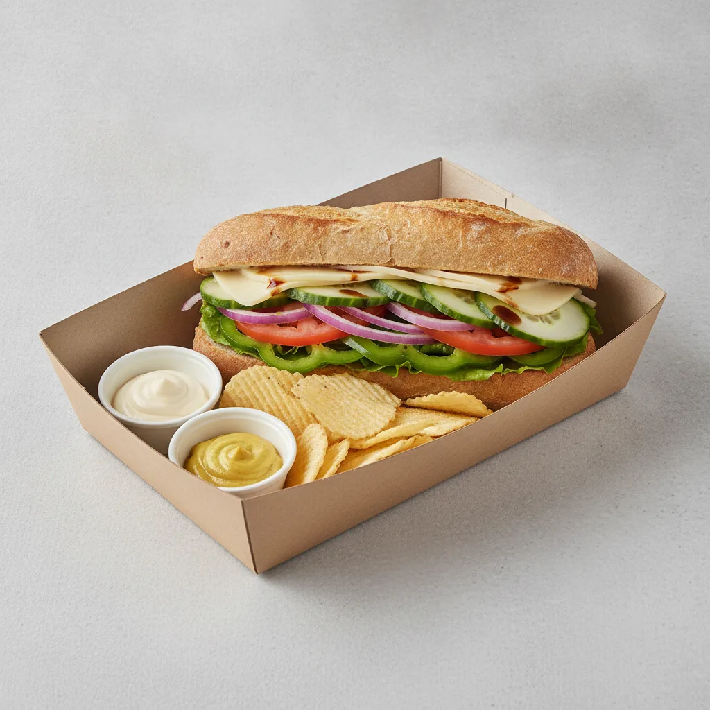 Veggie Lieutenant Box Lunch - Gluten-Free Bread and Chips