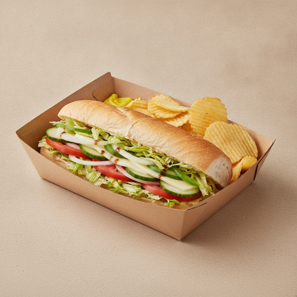 Veggie Rookie Box Lunch - White Bread and Chips