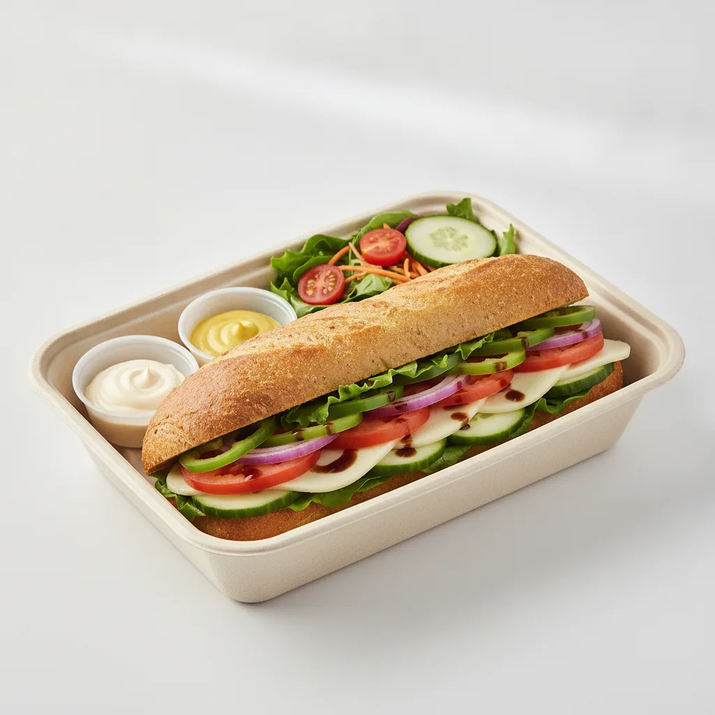 Veggie Rookie Box Lunch - Gluten-Free Bread and Side Salad