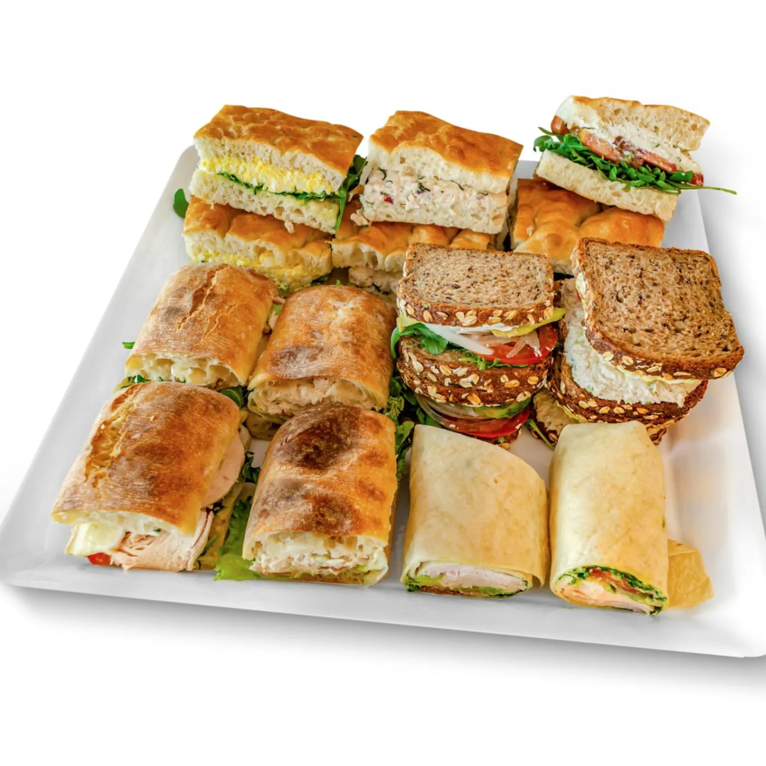 Sandwich Platter - Fresh Veggie Goat Cheese (Gluten-Free Bread)