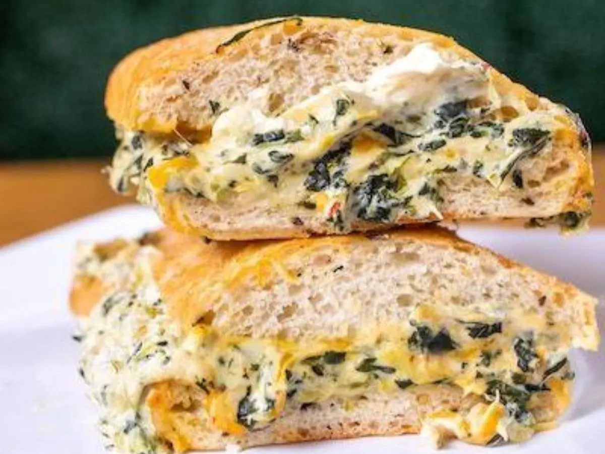 Garlic Bread Grilled Cheese Sandwich
