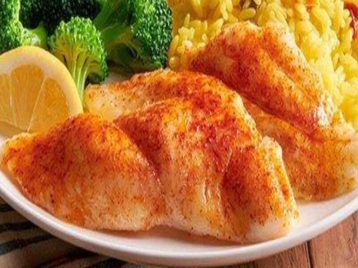 Baked Fish - Tartar Sauce with Mashed Potato