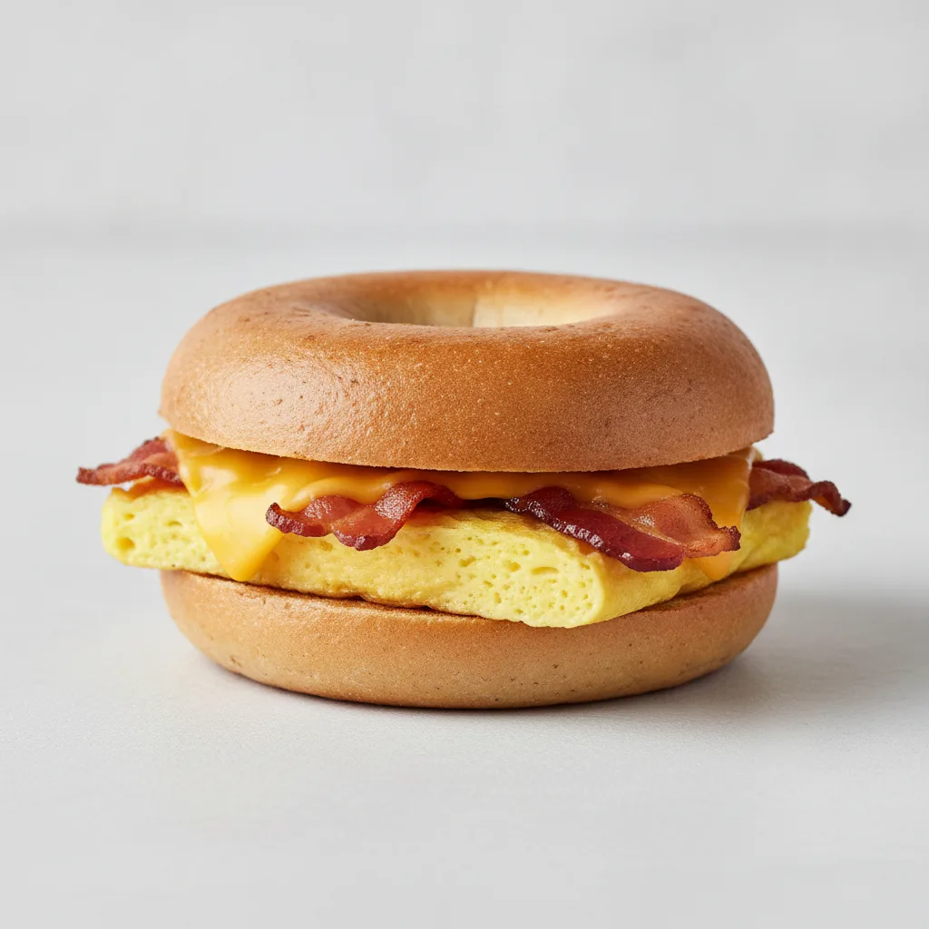 BaconEggAndCheese Sandwich on Gluten Free Bagel BaconEggAndCheese Sandwich on Gluten Free Bagel