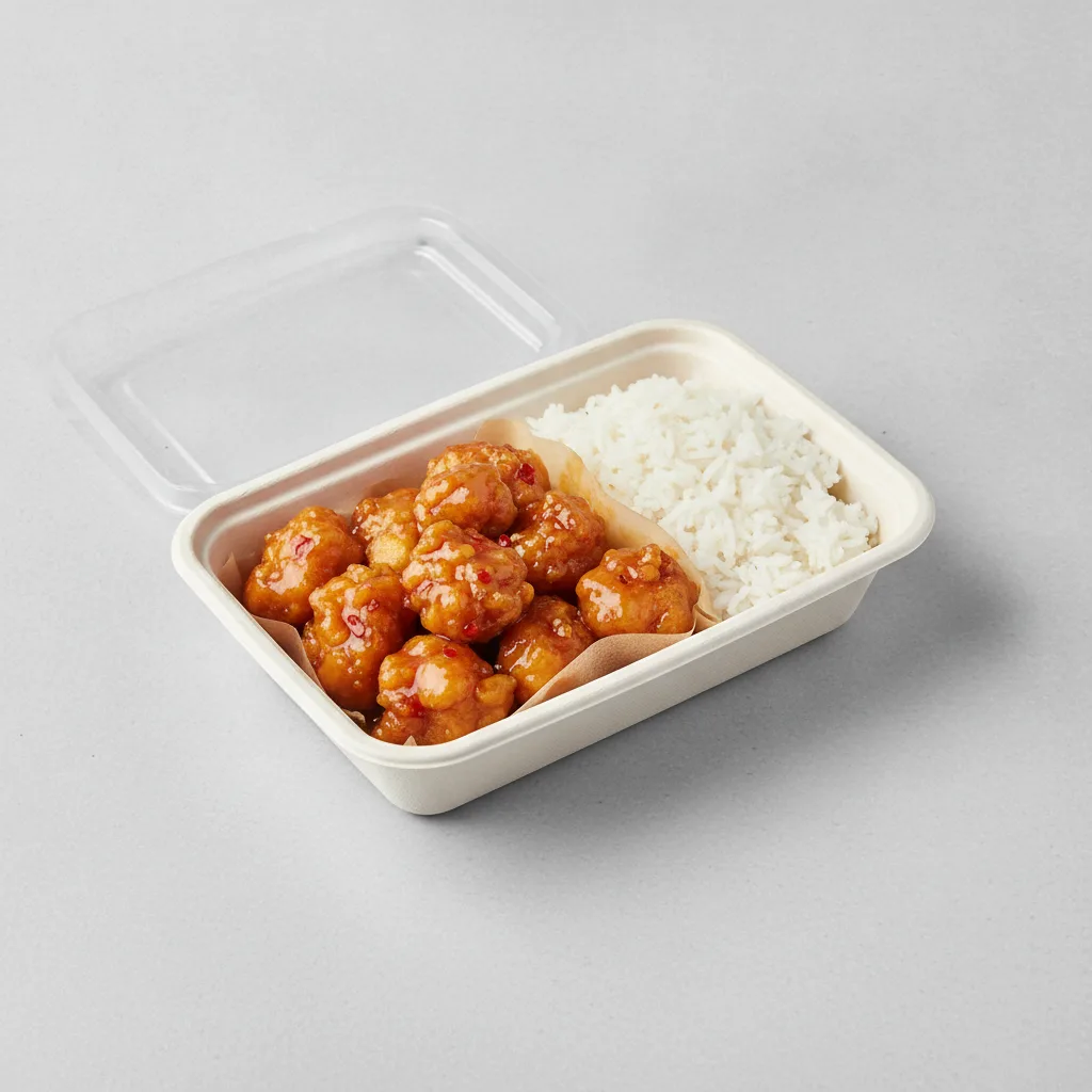 Individual Orange Chicken with Rice Boxed Lunch Individual Orange Chicken with Rice Boxed Lunch