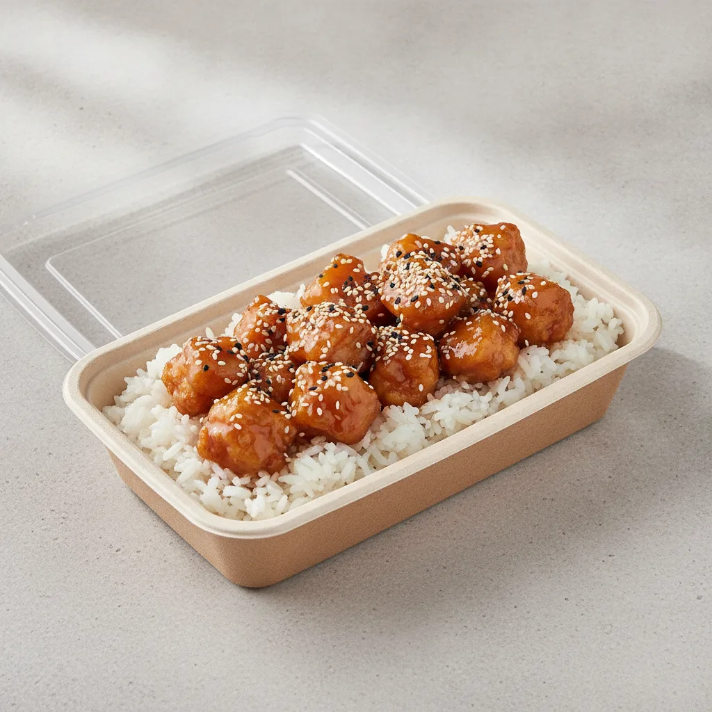 Individual Sesame Chicken with Rice Boxed Lunch Individual Sesame Chicken with Rice Boxed Lunch