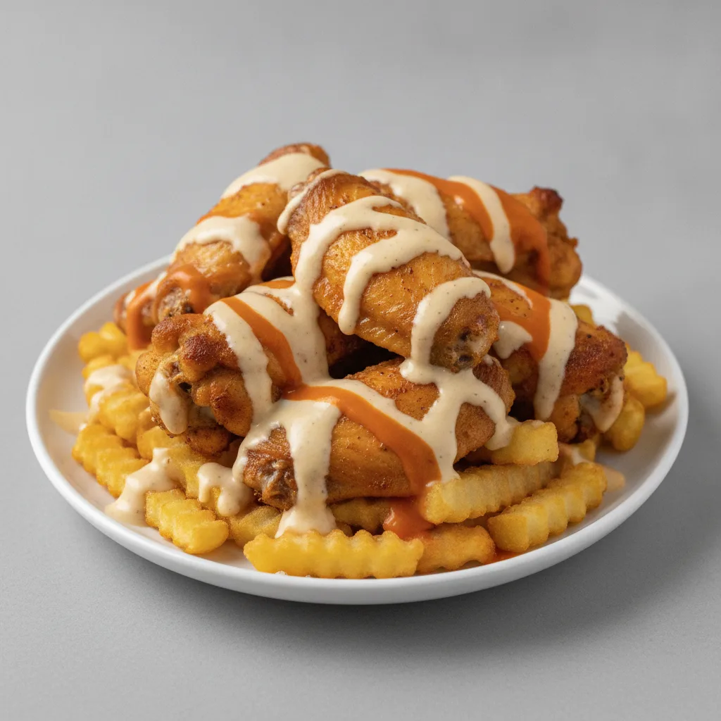Buffalo Chicken Fries - Garlic Parmesan Hot Sauce