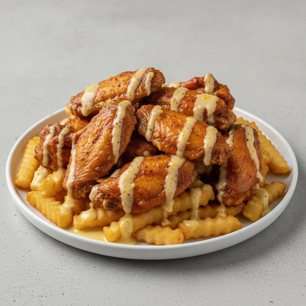 Chicken Cajun Ranch Fries - Wet Lemon Pepper