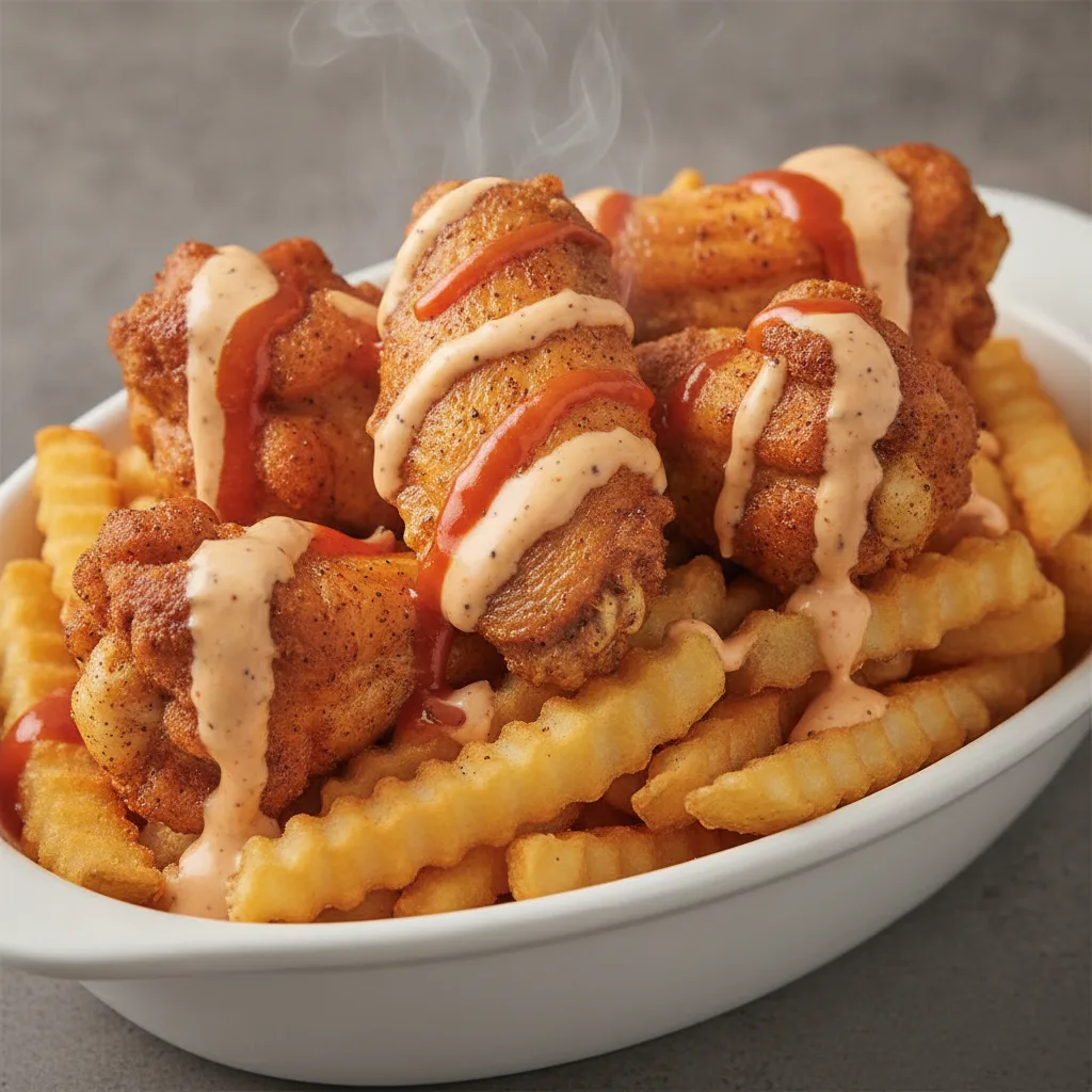 Chicken Cajun Ranch Fries - Hot
