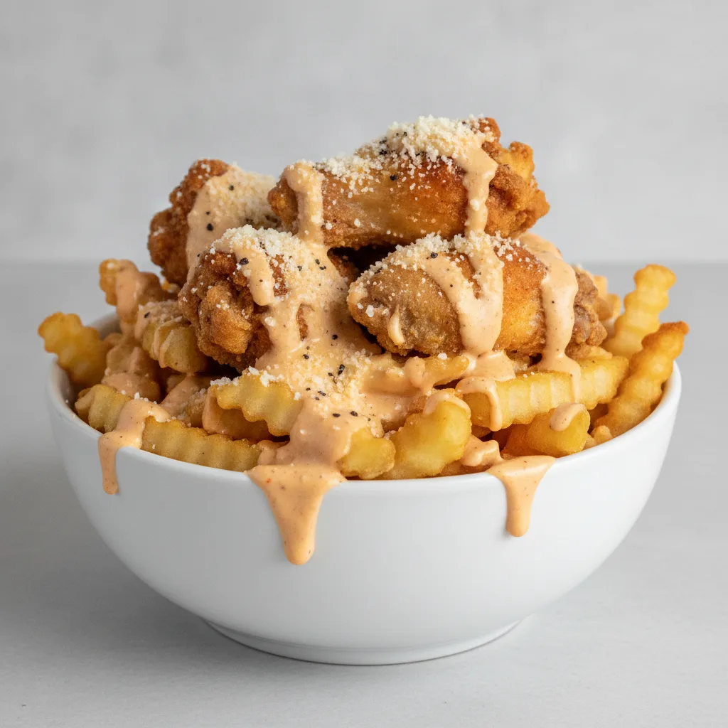 Chicken Cajun Ranch Fries - Garlic Parmesan