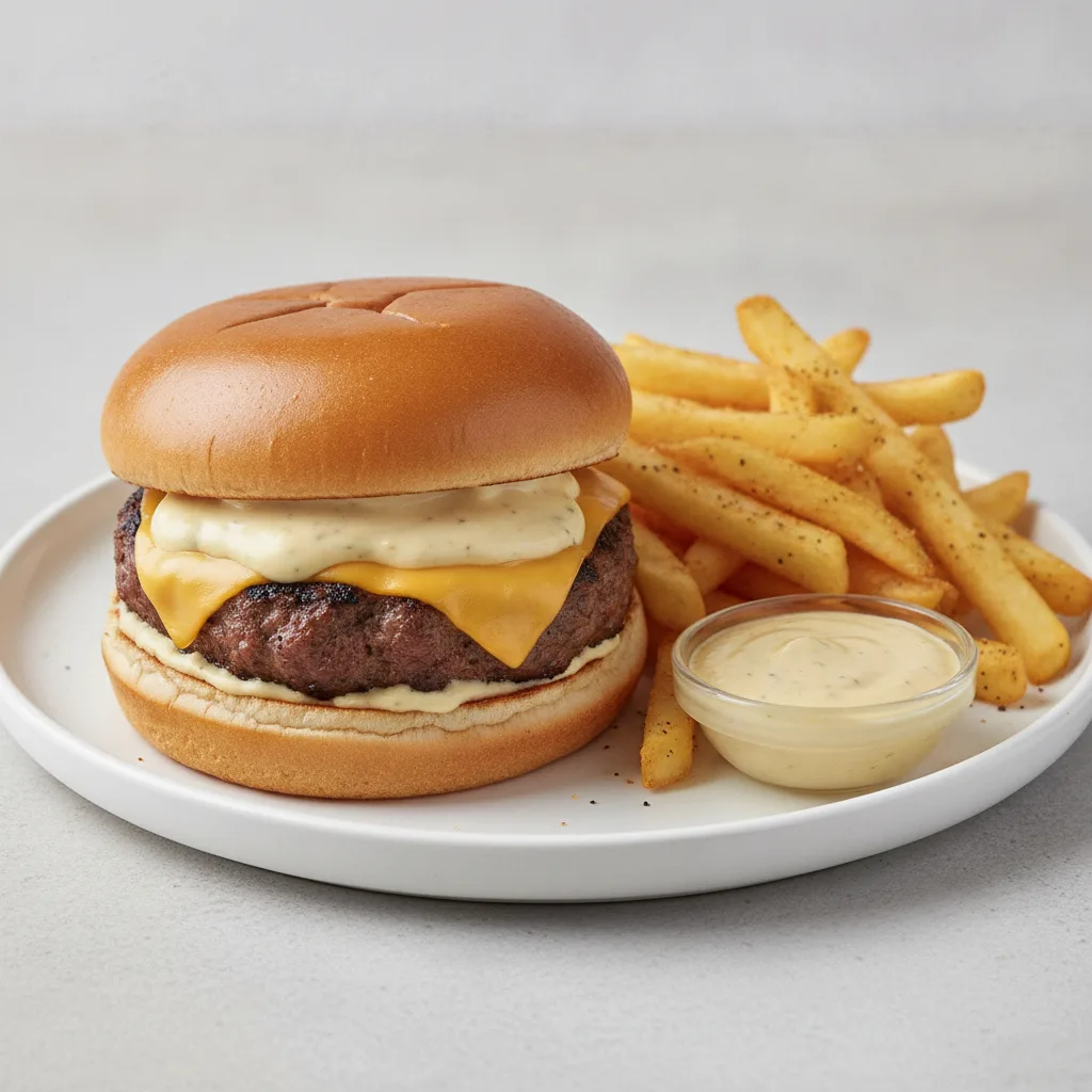 Angus Cheeseburger - BBQ Lemon Pepper Sauce