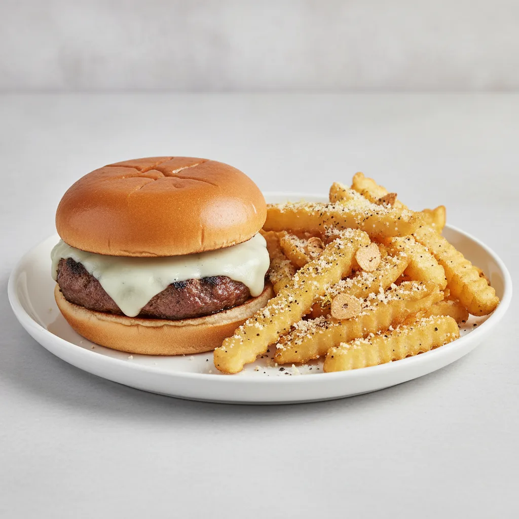 Angus Cheeseburger - Garlic Parmesan Lemon Pepper