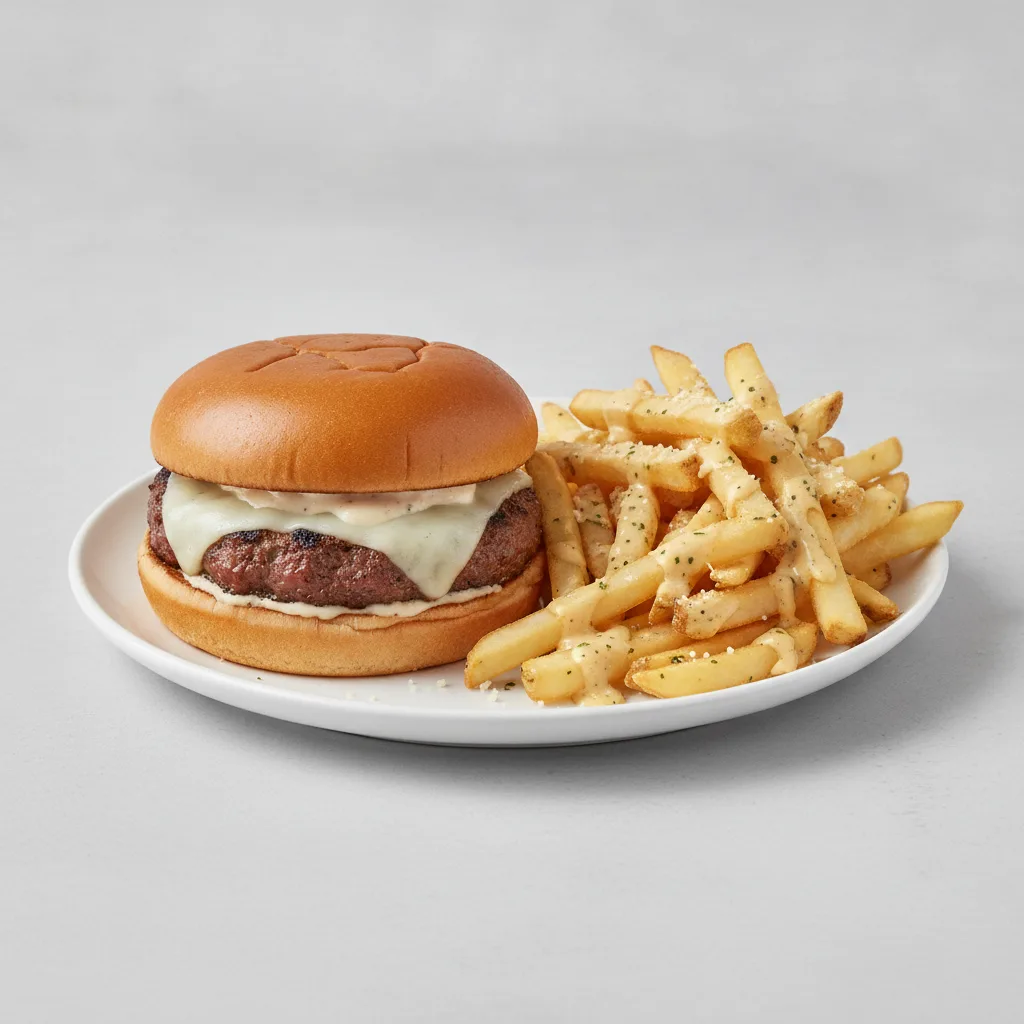 Angus Cheeseburger - Garlic Parmesan Hot Sauce