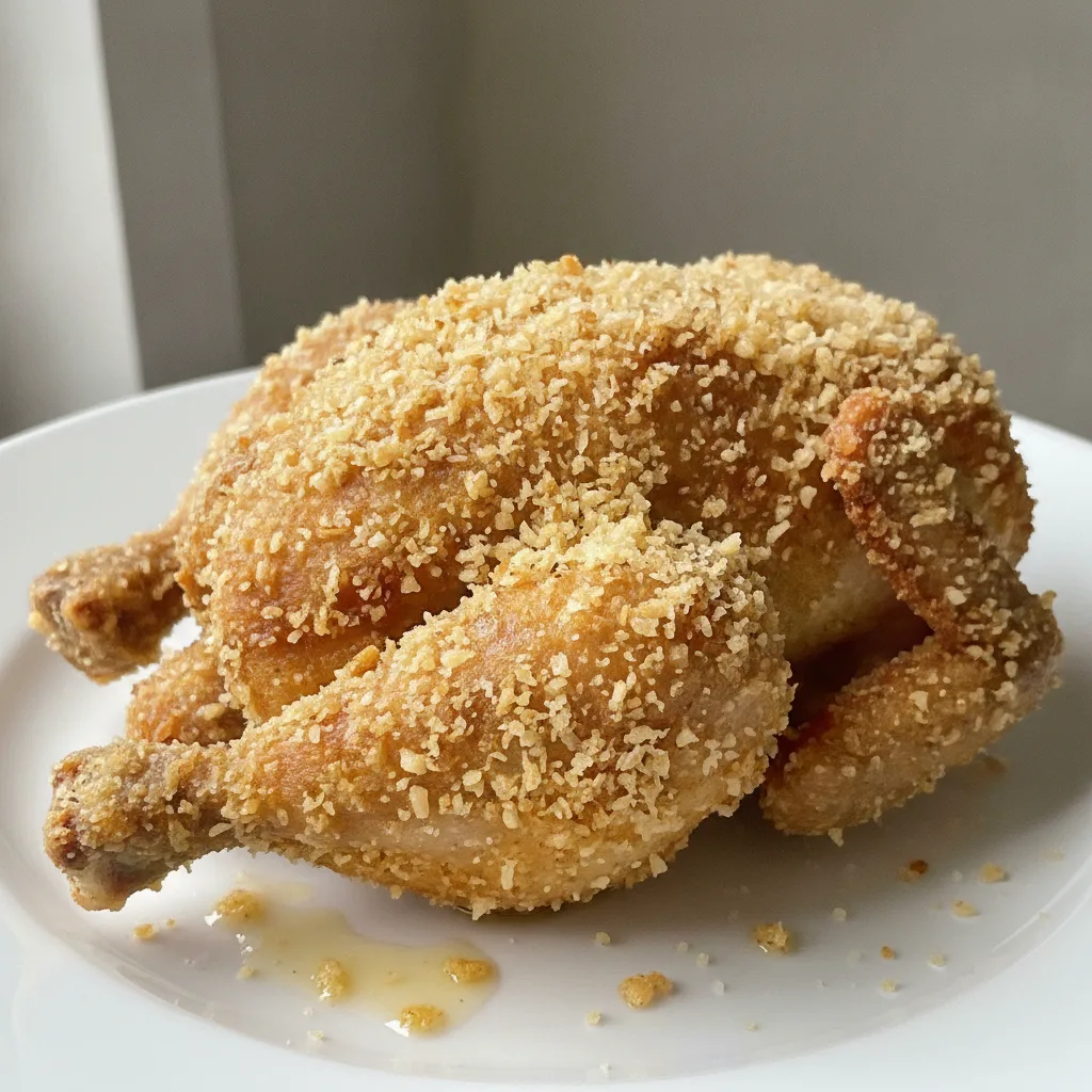 Deep-Fried Cornish Hen - Garlic Parmesan