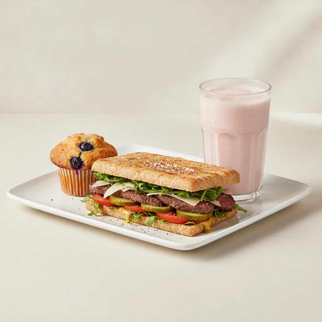 The Ultimate JOE Trio — The Steak, Power Shake, Blueberry Muffin The Ultimate JOE Trio — The Steak, Power Shake, Blueberry Muffin