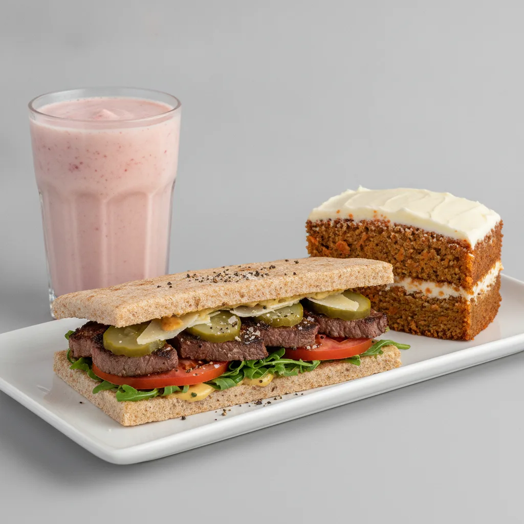The Ultimate JOE Trio — The Steak, Power Shake, Carrot Cake The Ultimate JOE Trio — The Steak, Power Shake, Carrot Cake
