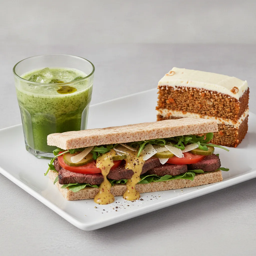 The Ultimate JOE Trio — The Steak, Green Tonic, Carrot Cake The Ultimate JOE Trio — The Steak, Green Tonic, Carrot Cake