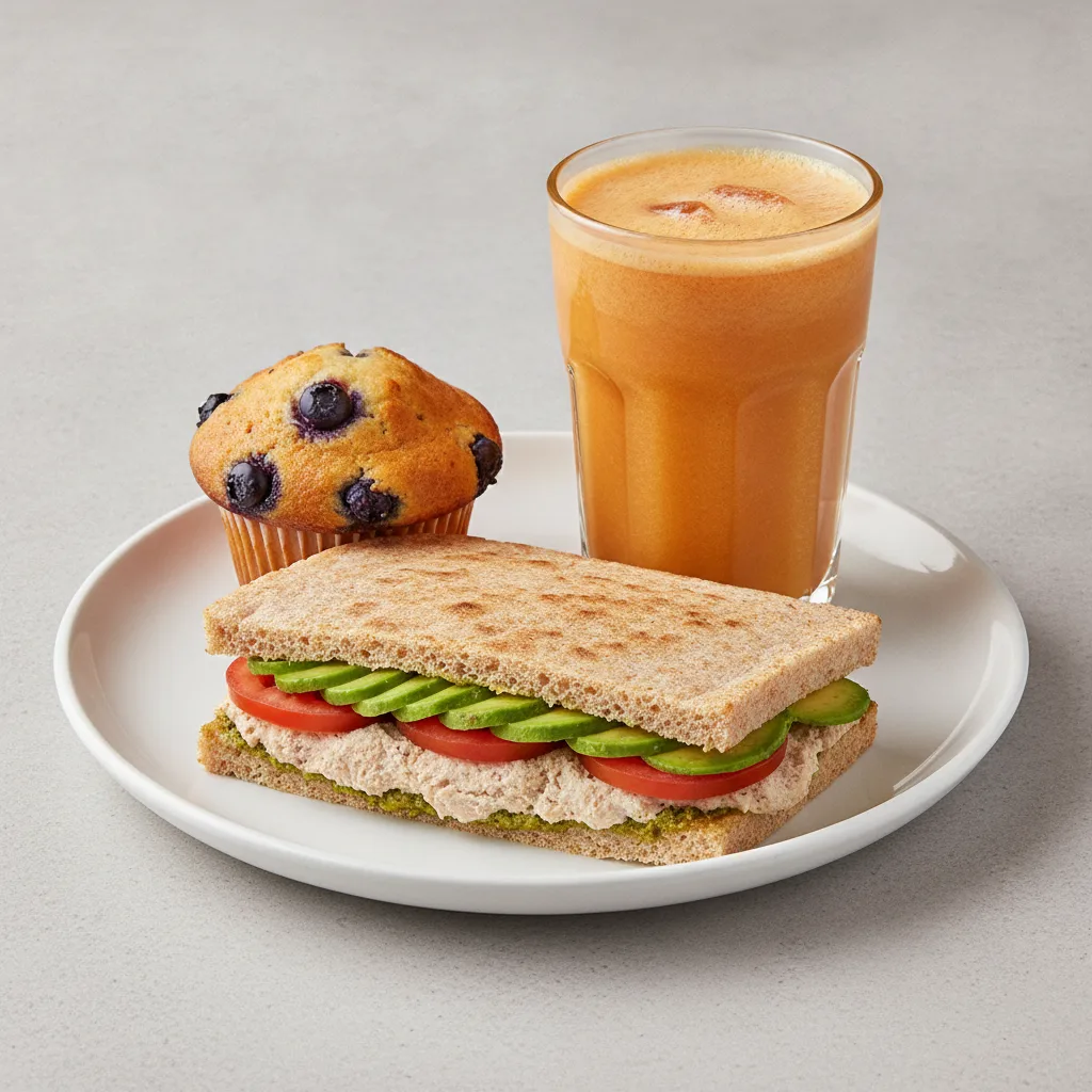 The Ultimate JOE Trio — Tunacado Sandwich, Go Away DOC, Blueberry Muffin The Ultimate JOE Trio — Tunacado Sandwich, Go Away DOC, Blueberry Muffin