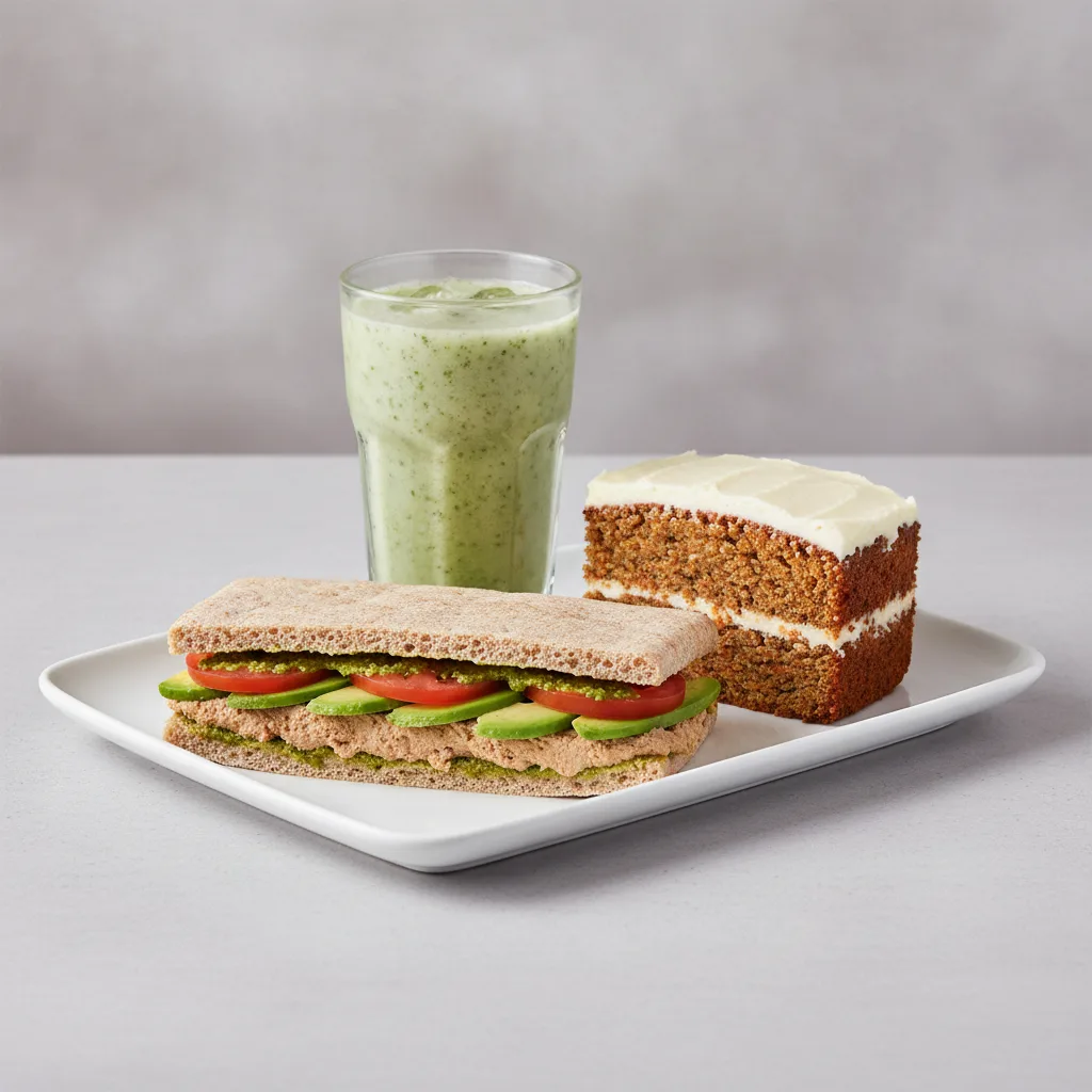 The Ultimate JOE Trio — Tunacado Sandwich, Green Tonic, Carrot Cake The Ultimate JOE Trio — Tunacado Sandwich, Green Tonic, Carrot Cake