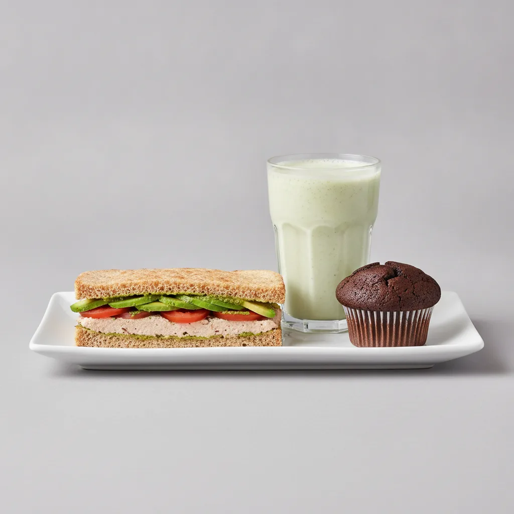 The Ultimate JOE Trio — Tunacado Sandwich, Avo Shake, Chocolate Muffin The Ultimate JOE Trio — Tunacado Sandwich, Avo Shake, Chocolate Muffin
