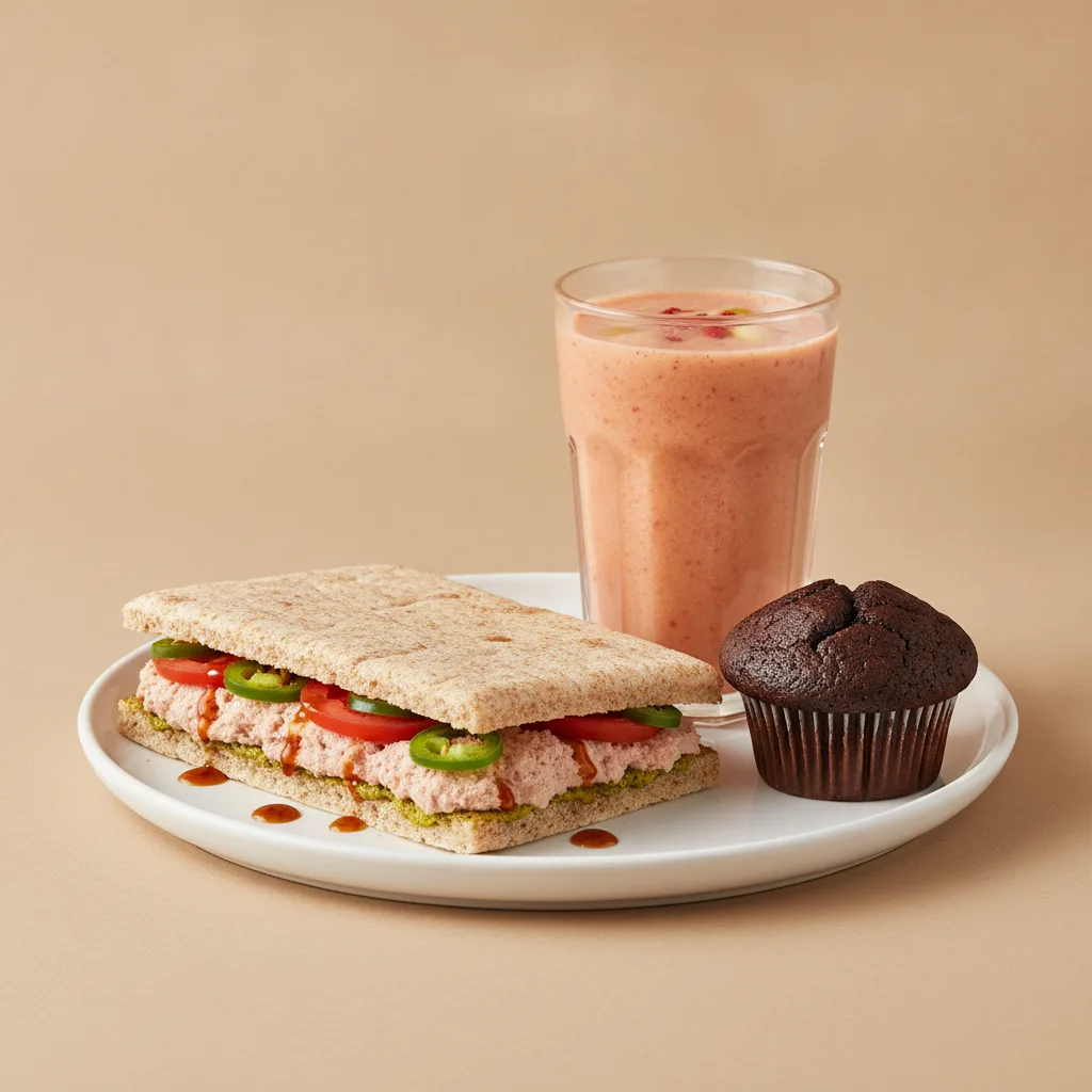 The Ultimate JOE Trio — Spicy Tuna Sandwich, Pick Me Up, Chocolate Muffin The Ultimate JOE Trio — Spicy Tuna Sandwich, Pick Me Up, Chocolate Muffin