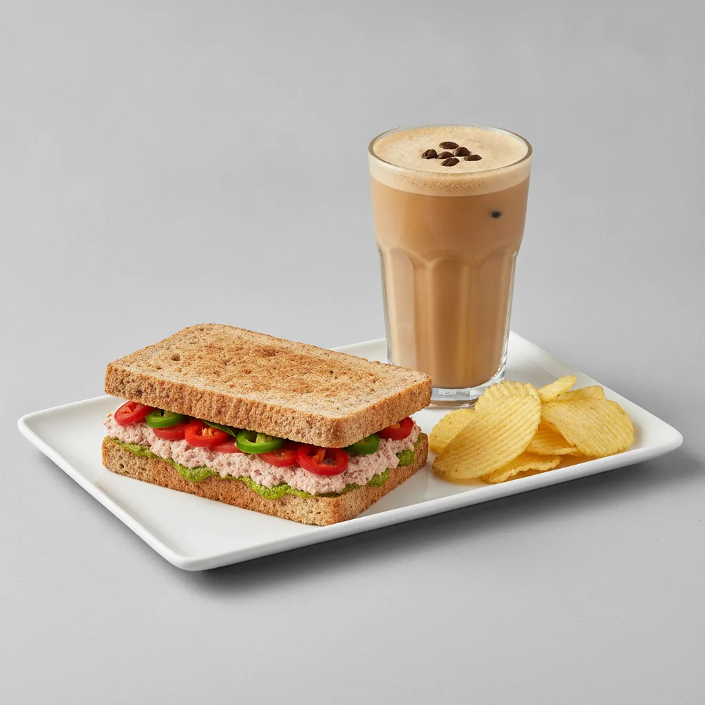 The Ultimate JOE Trio — Spicy Tuna Sandwich, Coffee Shake, JOE's Protein Chips The Ultimate JOE Trio — Spicy Tuna Sandwich, Coffee Shake, JOE's Protein Chips