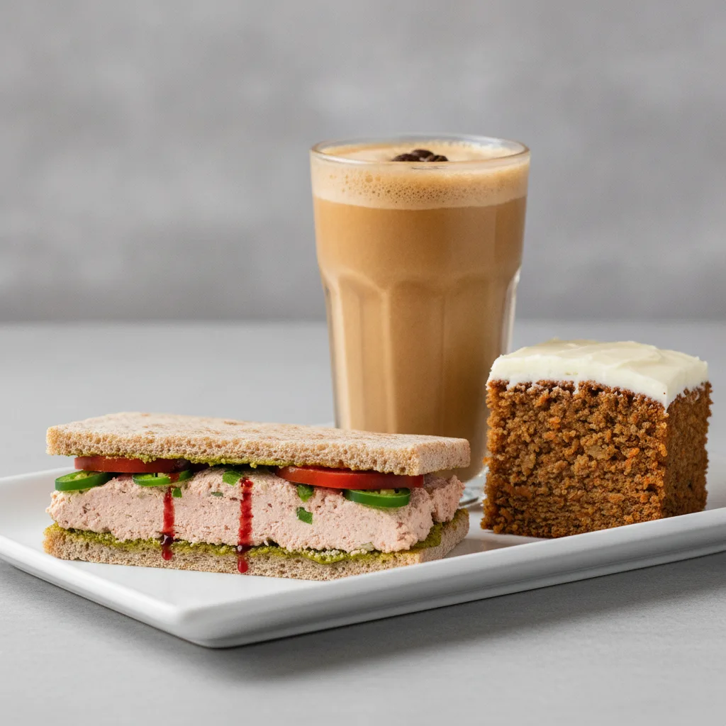 The Ultimate JOE Trio — Spicy Tuna Sandwich, Coffee Shake, Carrot Cake The Ultimate JOE Trio — Spicy Tuna Sandwich, Coffee Shake, Carrot Cake