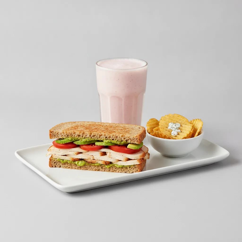 The Ultimate JOE Trio — JOE's Club Sandwich, Power Shake, JOE's Protein Chips The Ultimate JOE Trio — JOE's Club Sandwich, Power Shake, JOE's Protein Chips