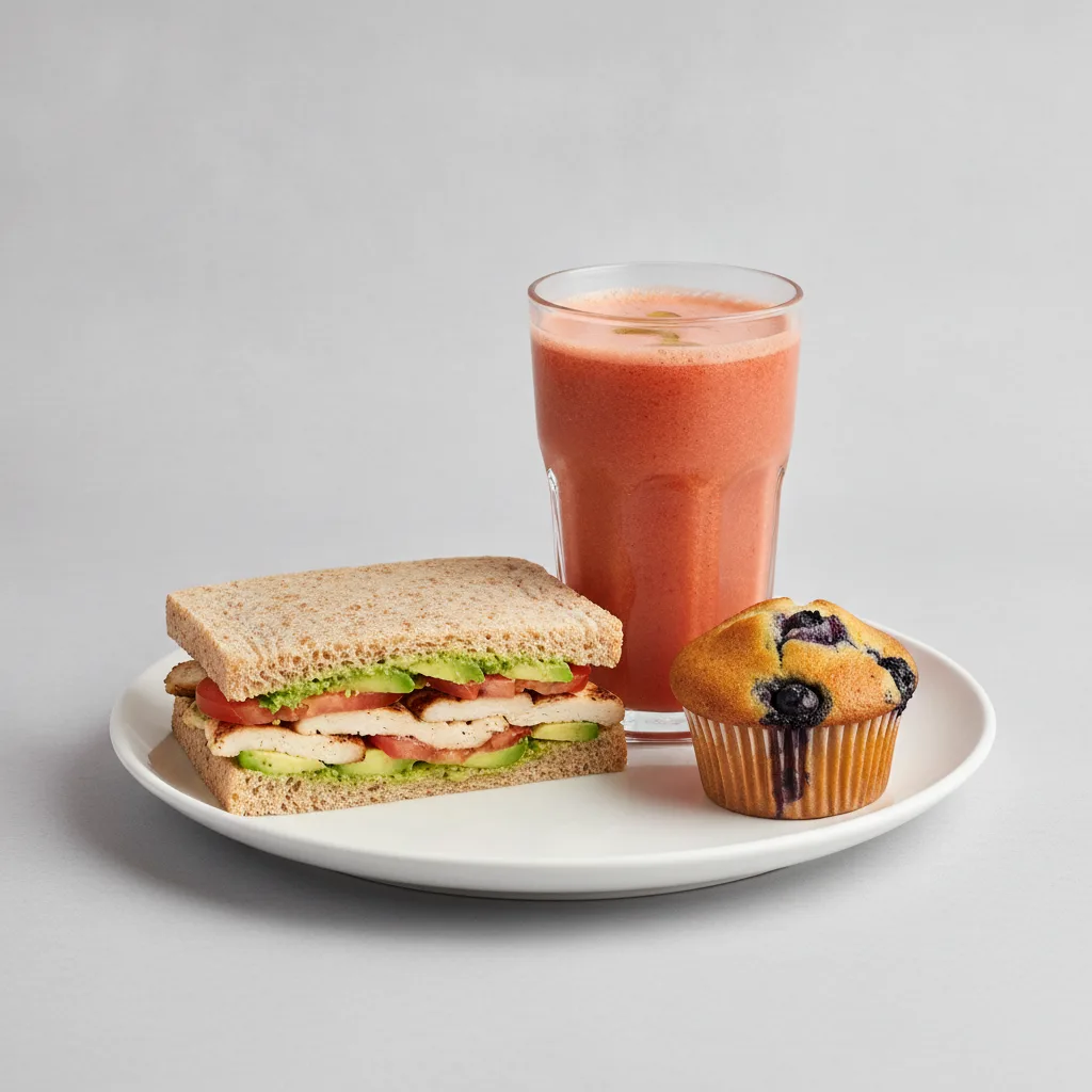 The Ultimate JOE Trio — JOE's Club Sandwich, Iron Man, Blueberry Muffin The Ultimate JOE Trio — JOE's Club Sandwich, Iron Man, Blueberry Muffin