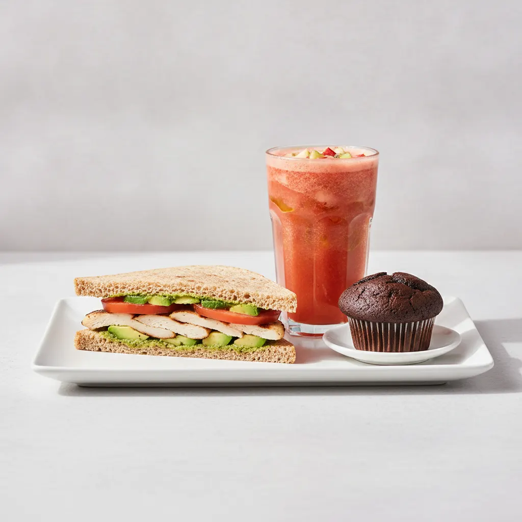 The Ultimate JOE Trio — JOE's Club Sandwich, Iron Man, Chocolate Muffin The Ultimate JOE Trio — JOE's Club Sandwich, Iron Man, Chocolate Muffin