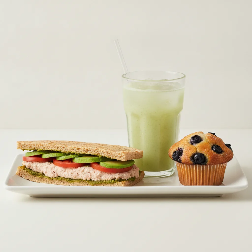The Ultimate JOE Trio — Tunacado Sandwich, Prince of Green, Blueberry Muffin The Ultimate JOE Trio — Tunacado Sandwich, Prince of Green, Blueberry Muffin