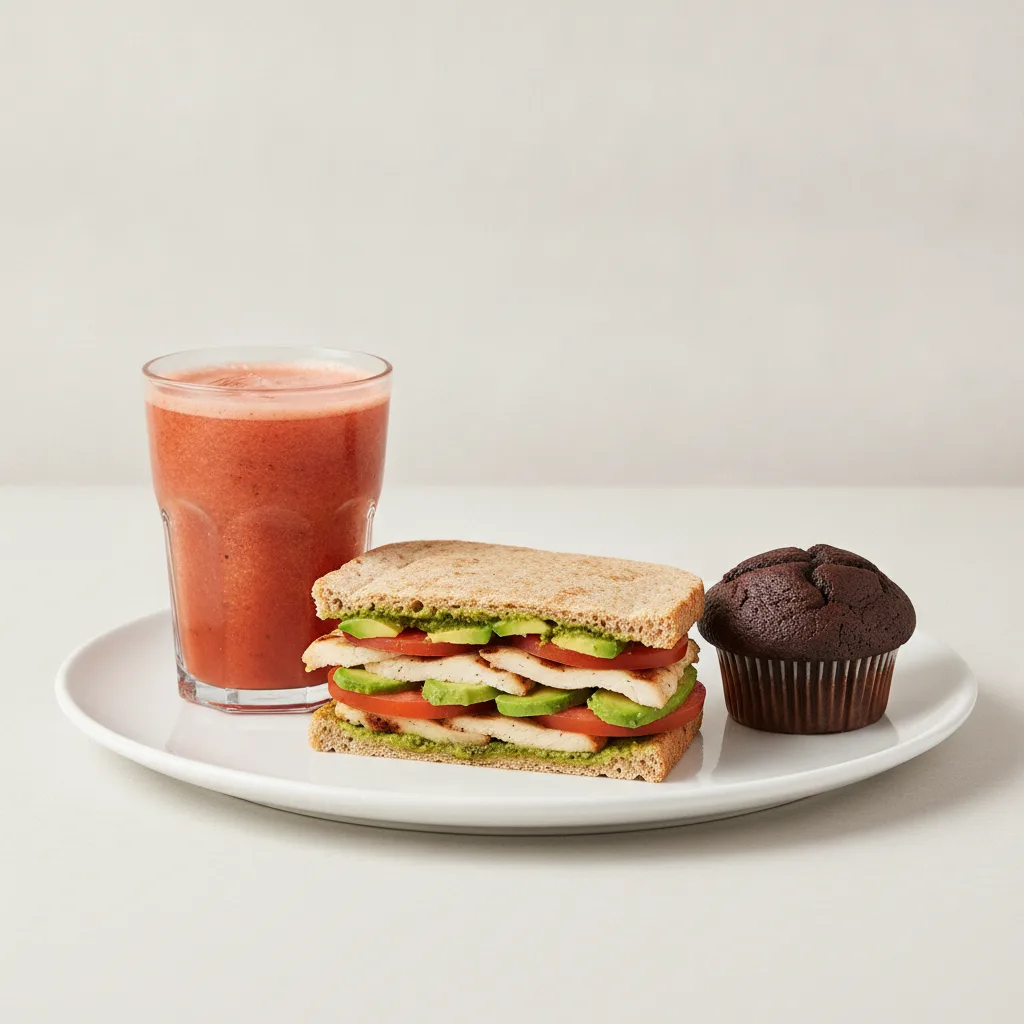 The Ultimate JOE Trio — JOE's Club Sandwich, Stress Down, Chocolate Muffin The Ultimate JOE Trio — JOE's Club Sandwich, Stress Down, Chocolate Muffin