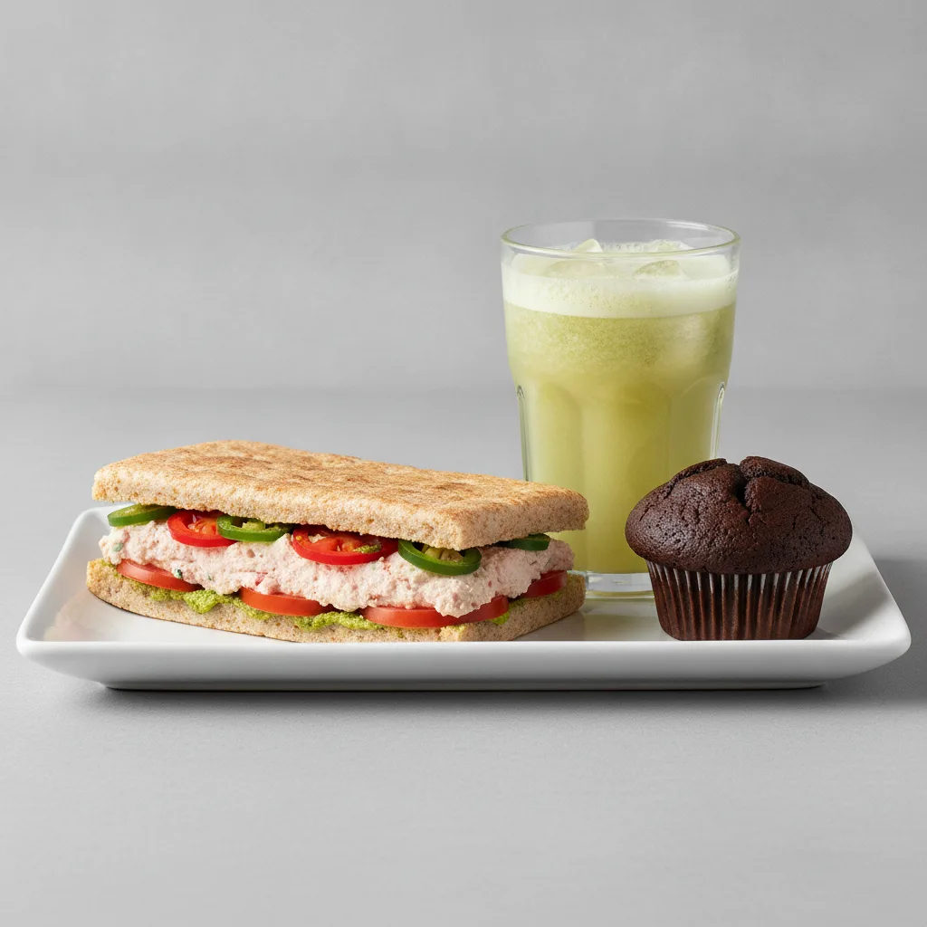 The Ultimate JOE Trio — Spicy Tuna Sandwich, Prince of Green, Chocolate Muffin The Ultimate JOE Trio — Spicy Tuna Sandwich, Prince of Green, Chocolate Muffin