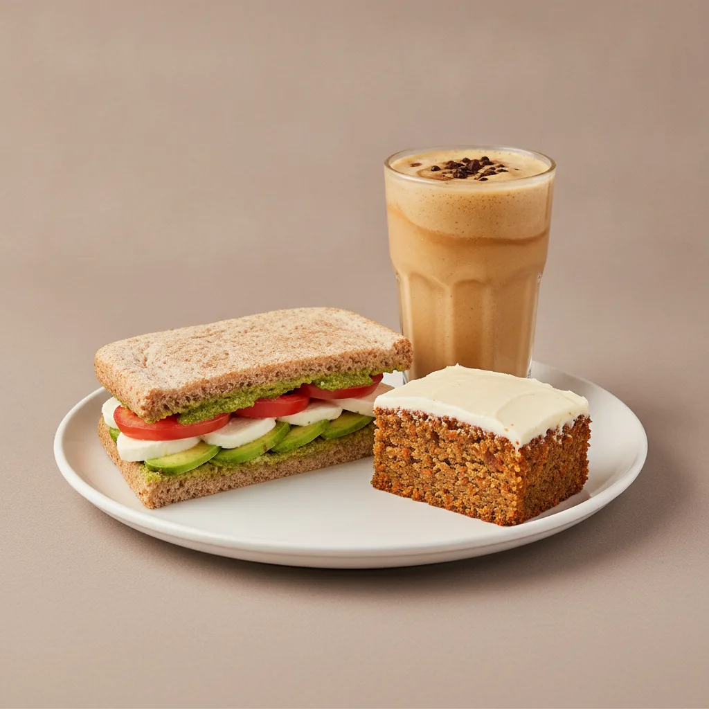 The Ultimate JOE Trio — Avocado Sandwich, Coffee Shake, Carrot Cake The Ultimate JOE Trio — Avocado Sandwich, Coffee Shake, Carrot Cake