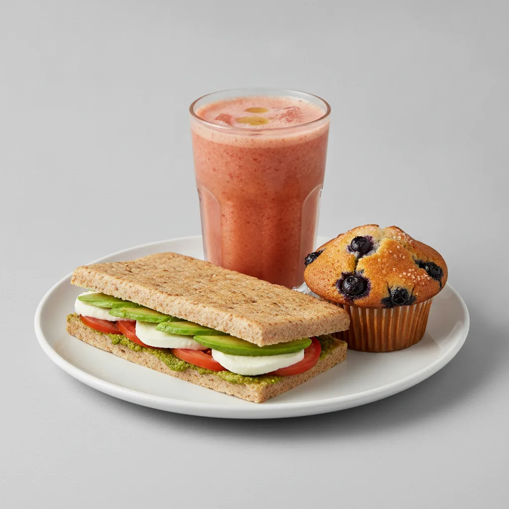 The Ultimate JOE Trio — Avocado Sandwich, Stress Down, Blueberry Muffin The Ultimate JOE Trio — Avocado Sandwich, Stress Down, Blueberry Muffin