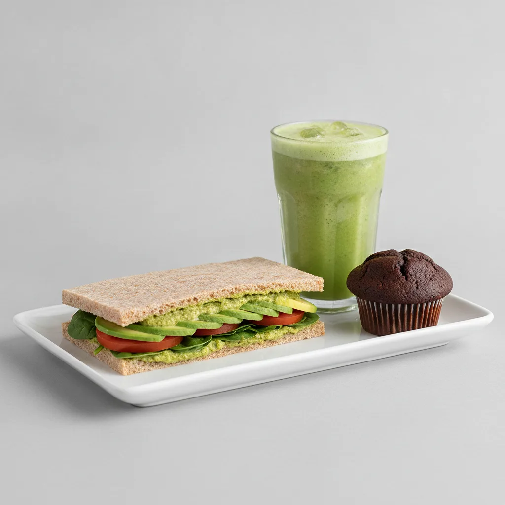 The Ultimate JOE Trio — DF Avocado Sandwich, Prince of Green, Chocolate Muffin The Ultimate JOE Trio — DF Avocado Sandwich, Prince of Green, Chocolate Muffin