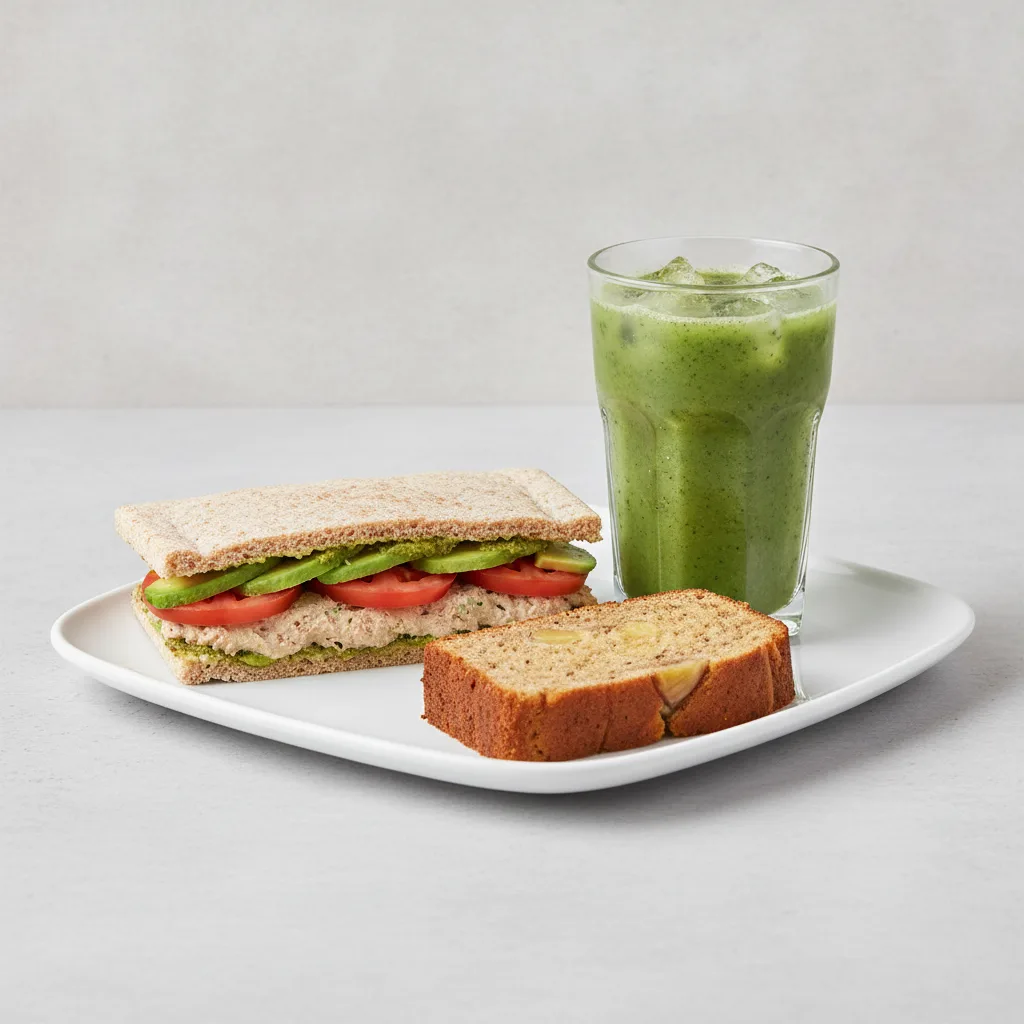 The Ultimate JOE Trio — Tunacado Sandwich, Green Tonic, Banana Bread