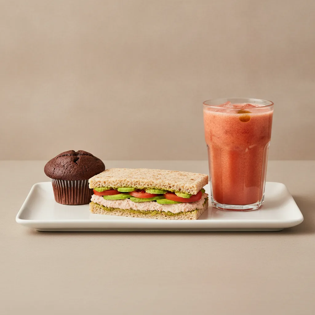 The Ultimate JOE Trio — Tunacado Sandwich, Stress Down, Chocolate Muffin