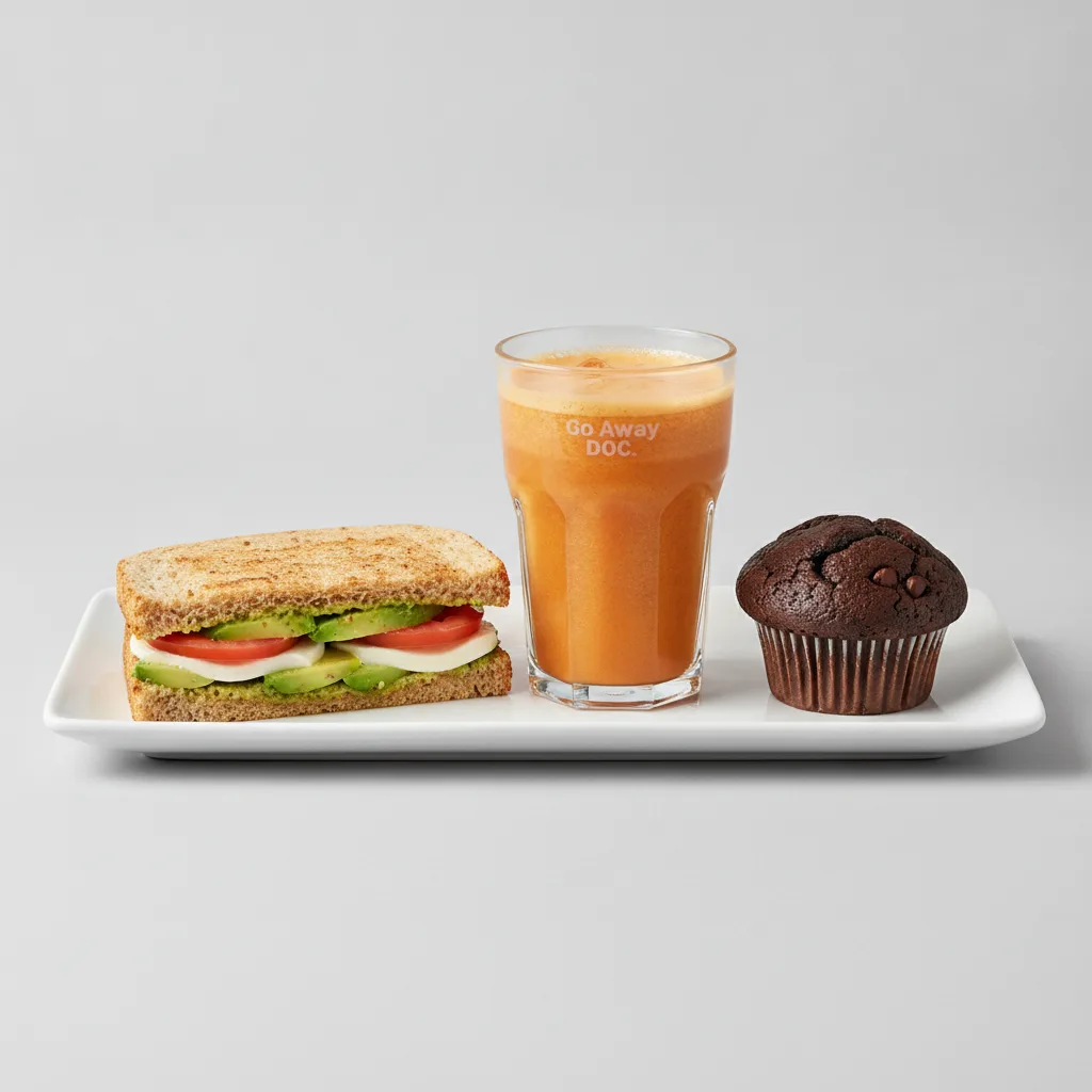 The Ultimate JOE Trio — Avocado Sandwich, Go Away DOC, Chocolate Muffin The Ultimate JOE Trio — Avocado Sandwich, Go Away DOC, Chocolate Muffin