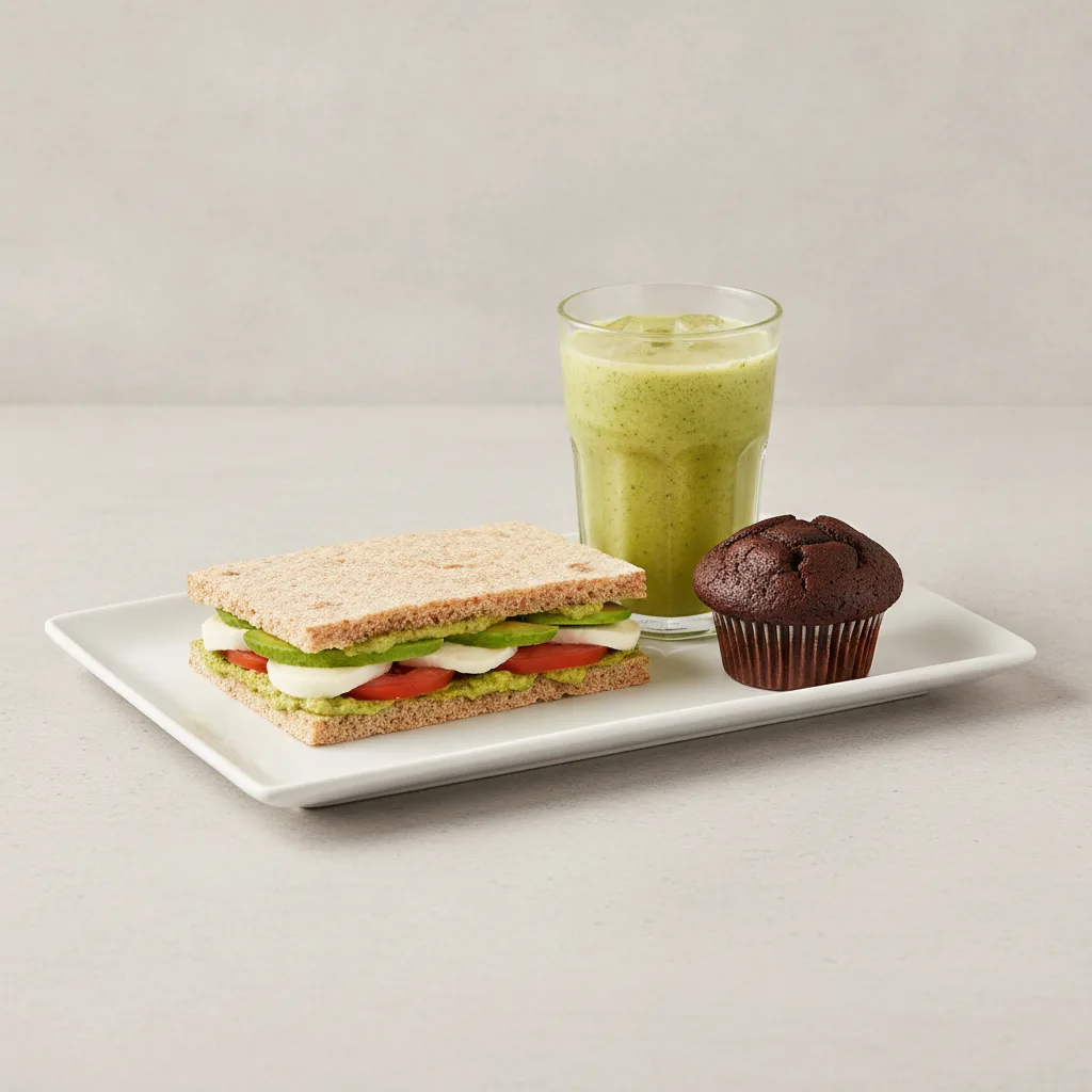 The Ultimate JOE Trio — Avocado Sandwich, Prince of Green, Chocolate Muffin The Ultimate JOE Trio — Avocado Sandwich, Prince of Green, Chocolate Muffin