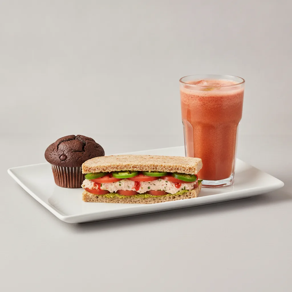 The Ultimate JOE Trio — Spicy Tuna Sandwich, Iron Man, Chocolate Muffin