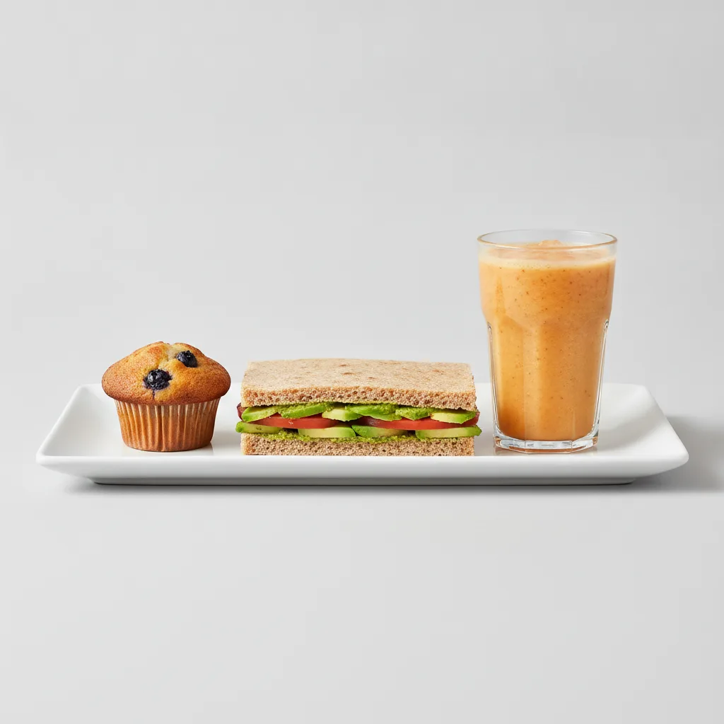 The Ultimate JOE Trio — JOE's Club Sandwich, Pick Me Up, Blueberry Muffin